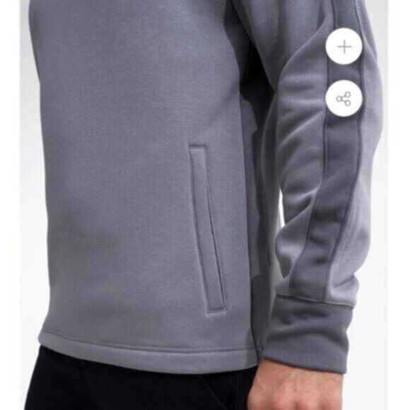 NWT Swet Tailor Men's Gray Pullover Stretch Microfleece Quarter Zip Size Large - Picture 4 of 7